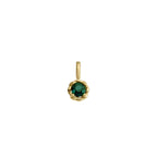 18KT yellow gold round pendant with emerald 067920/E