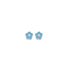 Naiomy Princess silver children's earrings blue flower PB097