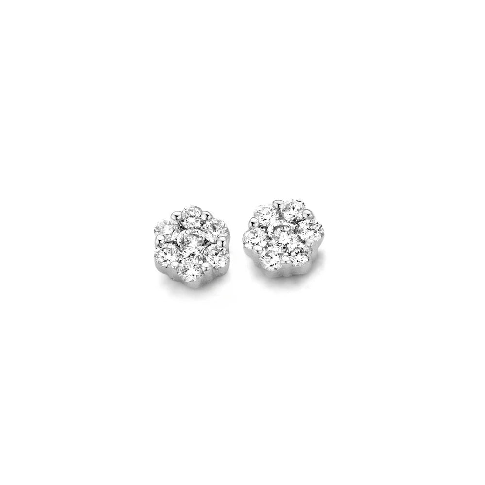 Minimalist gold studs earrings with brilliant 93BC19A