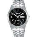 Lorus men's watch RXN73DX-9 black dial arabic numerals 38mm