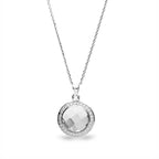 Spark silver chain mirror Swarovski crystal pendant NC203510