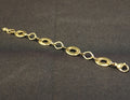 Stainless Steel Bracelet ovals & diamonds link RY245a