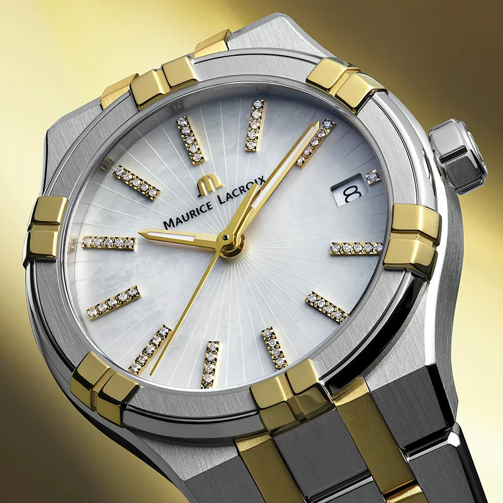 Maurice Lacroix AIKON Quartz Date 35mm Diamonds AI1106-PVY13-170-1