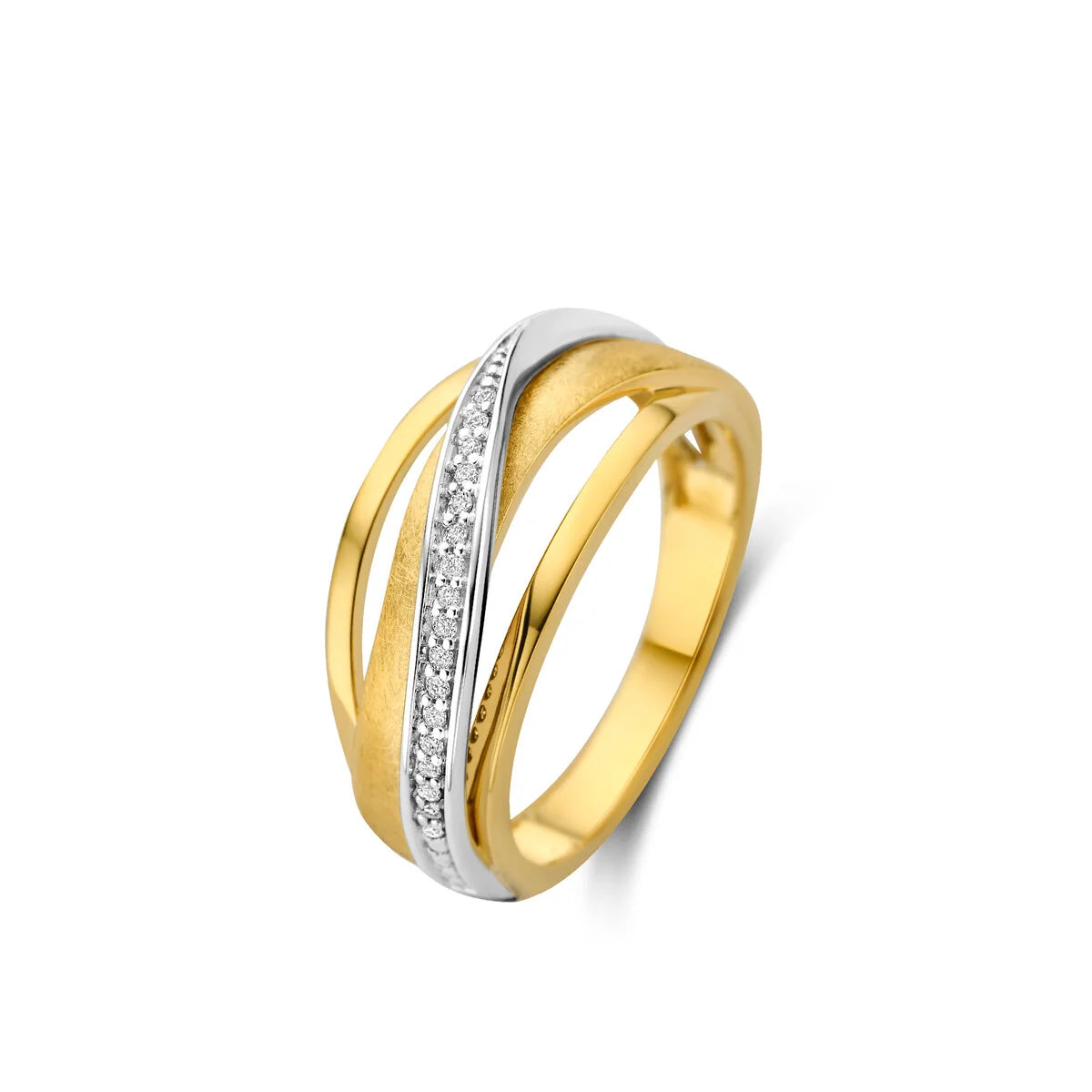 18KT yellow gold ring with brilliant 068574A