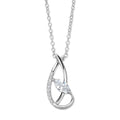 Naiomy silver necklace ladies organic drop N6R68