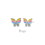 Orage kids earrings colorful butterfly O/2977/A