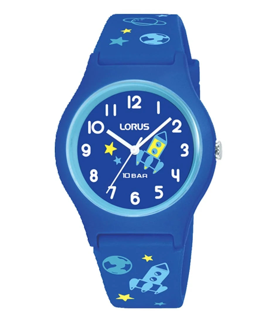 Lorus Children's watch RRX45HX-9 blue strap space rocket