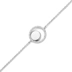 Naiomy Silver Bracelet with Mother-of-Pearl and Zirconia N8G13