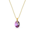 Spark gold plated silver necklace violet Swarovski crystal NZG602812VL