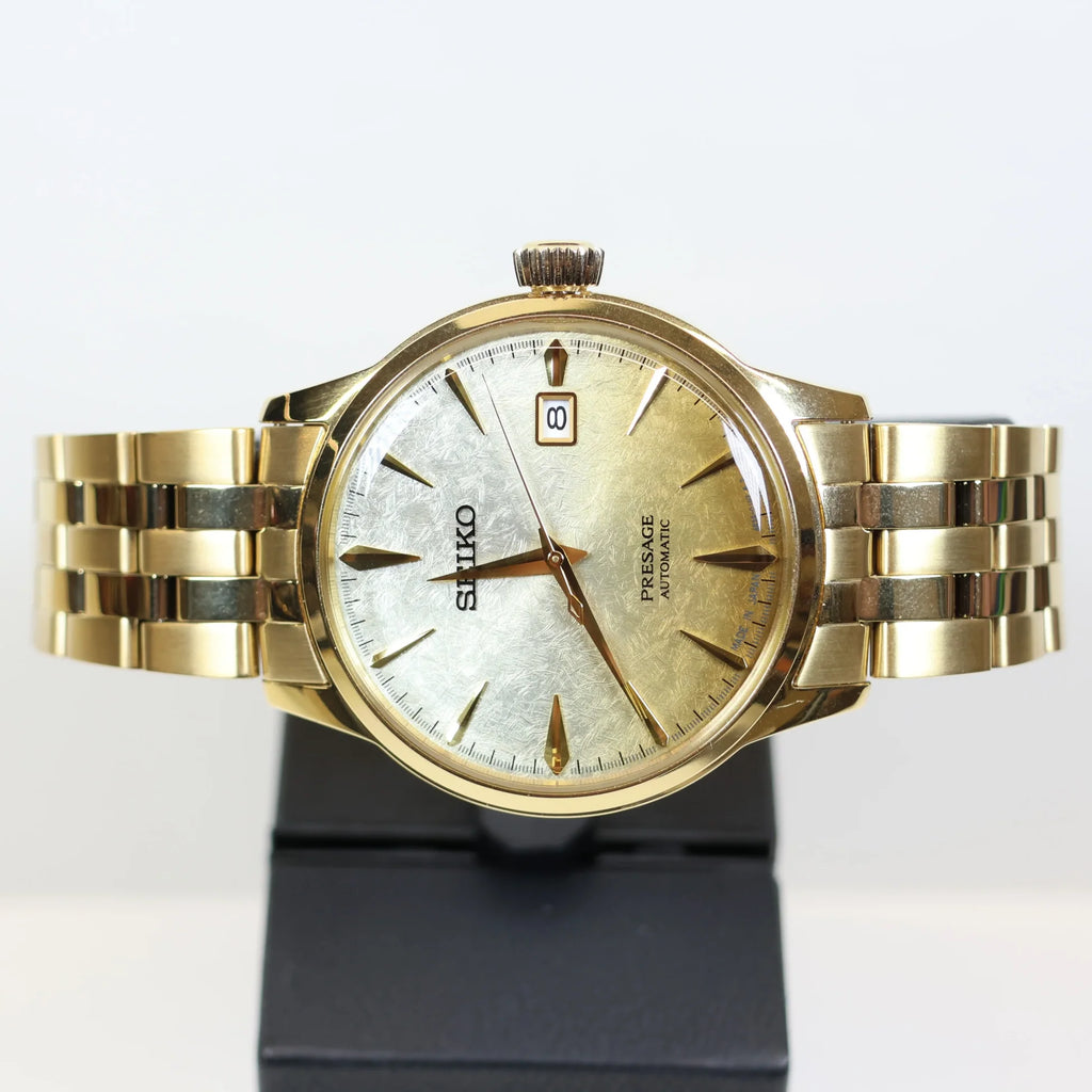 Seiko Presage watch SRPK46J1 automatic men's gold