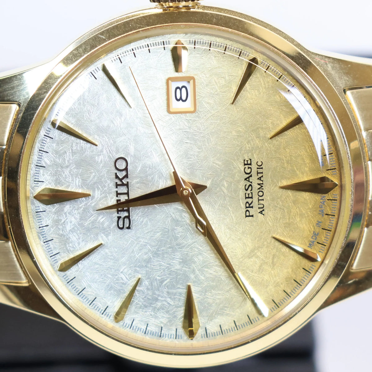 Seiko Presage watch SRPK46J1 automatic men's gold