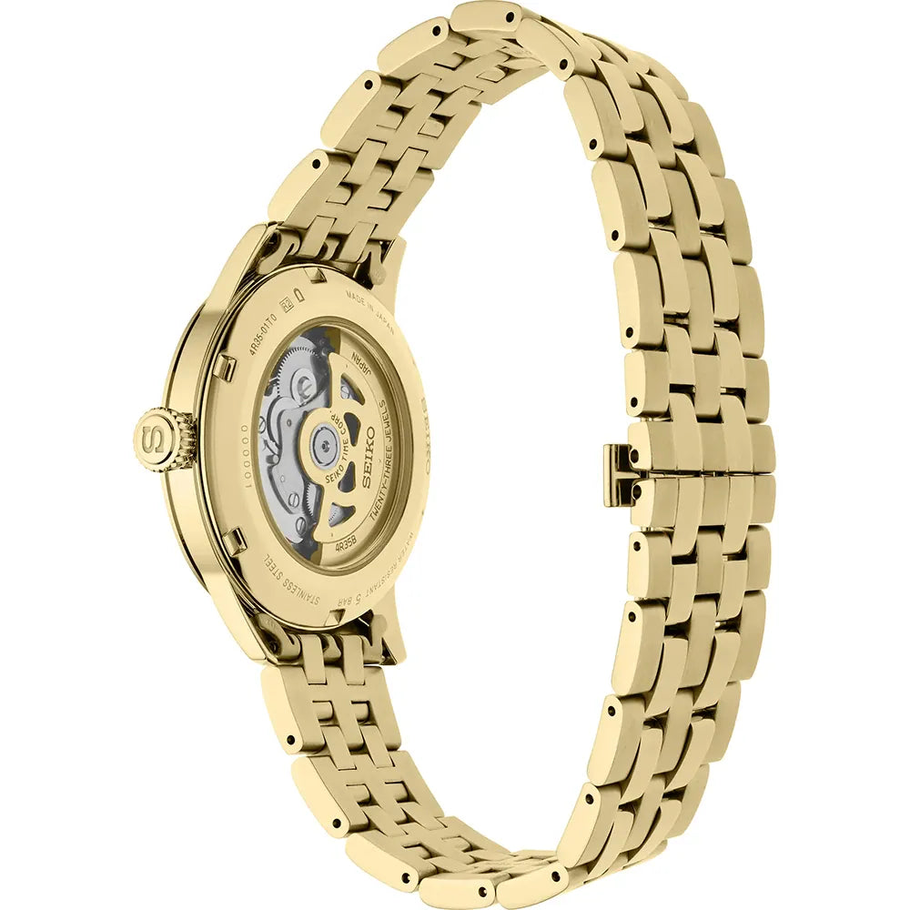 Seiko Presage watch SRPK46J1 automatic men's gold