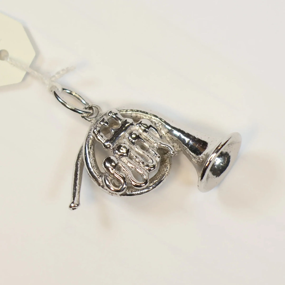 Silver horn pendant