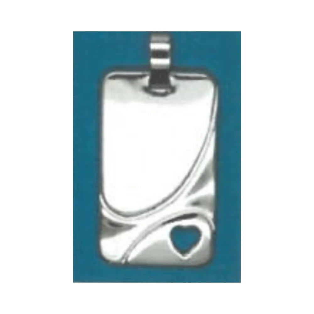Tresor silver pendant plate shine open heart B162