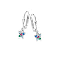 Naiomy Princess silver children's hanging earrings butterfly PC065