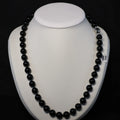 Semi-precious stone Onyx Necklace with silver magnetic clasp 00235201/b