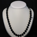 Semi-precious stone Onyx Necklace with silver magnetic clasp 00235201/b