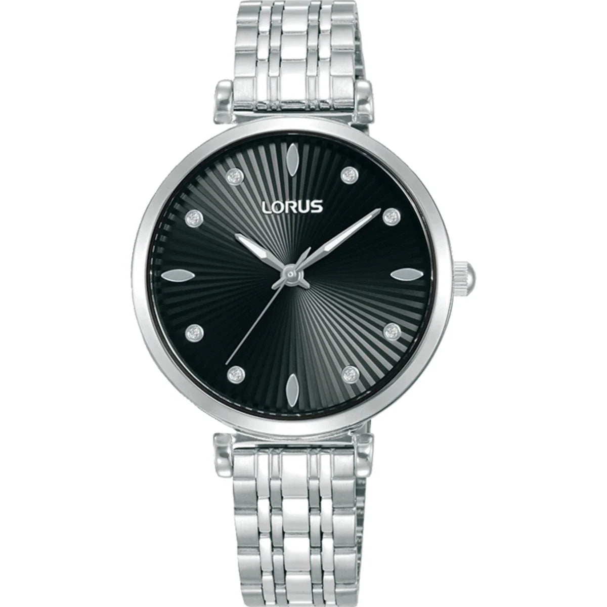 Lorus watch ladies quartz steel black dial 32mm RG255XX-9