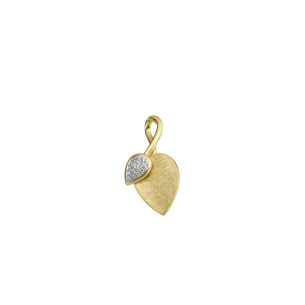 18KT gold pendant with brilliant cut diamond 067884/A