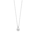 Naiomy silver necklace ladies zirconia drop N6F76