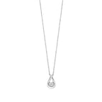 Naiomy silver necklace ladies zirconia drop N6F76