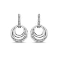 Naiomy silver drop earrings circles N4B52