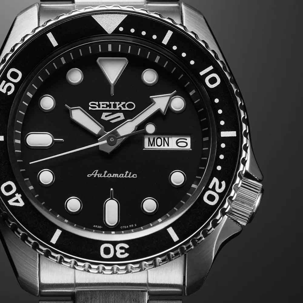 Seiko 5 Sports SRPD55K1 watch automatic black dial