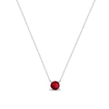 Spark Silver Necklace Round Red Swarovski Crystal Pendant NP1088SS29SC