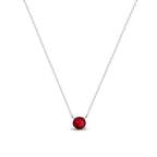 Spark Silver Necklace Round Red Swarovski Crystal Pendant NP1088SS29SC