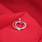 18KT white gold heart pendant with brilliant 056279A