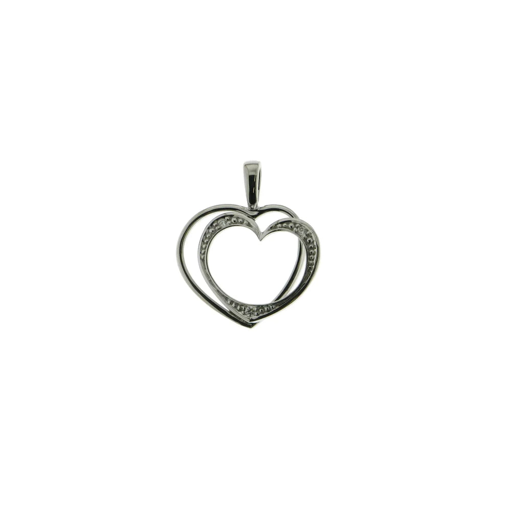 18KT white gold heart pendant with brilliant 056279A