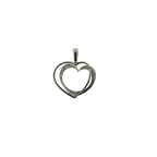 18KT white gold heart pendant with brilliant 056279A