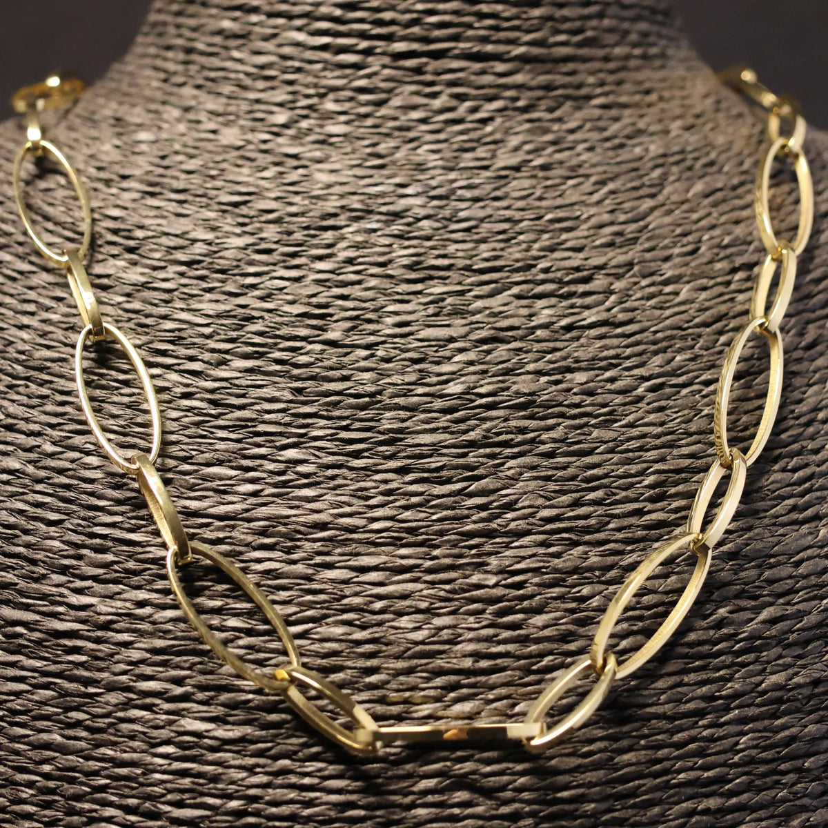 Stainless Steel Necklace fine oval links RY298