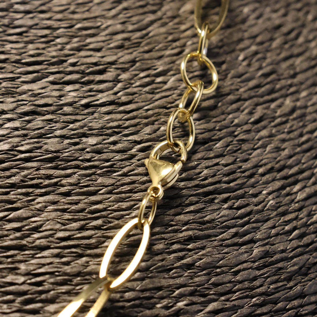 Stainless Steel Necklace fine oval links RY298
