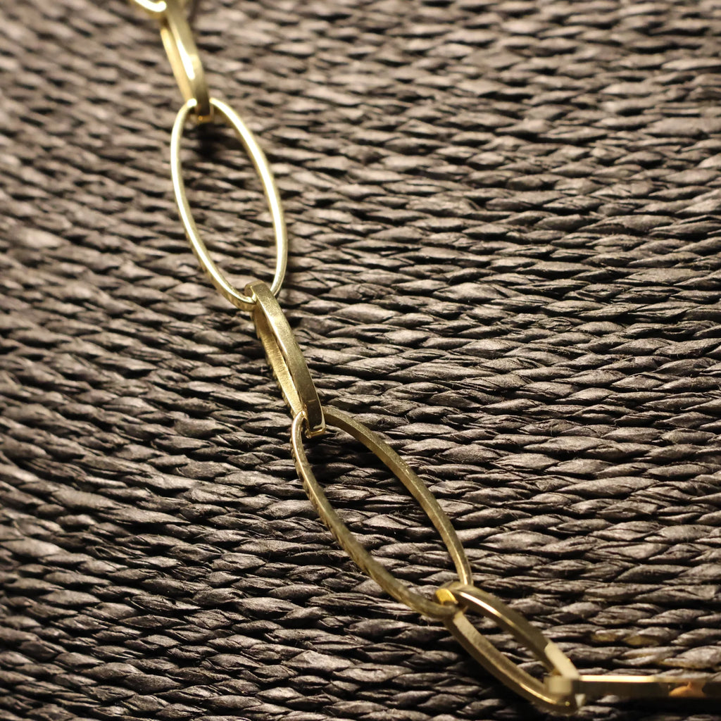 Stainless Steel Necklace fine oval links RY298