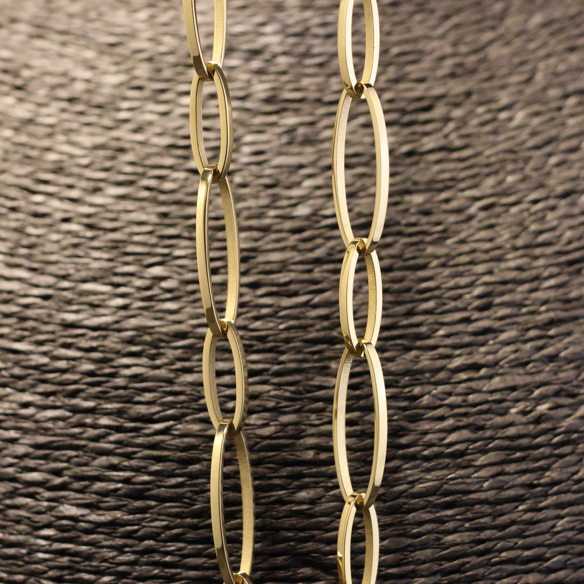 Stainless Steel Necklace fine oval links RY298
