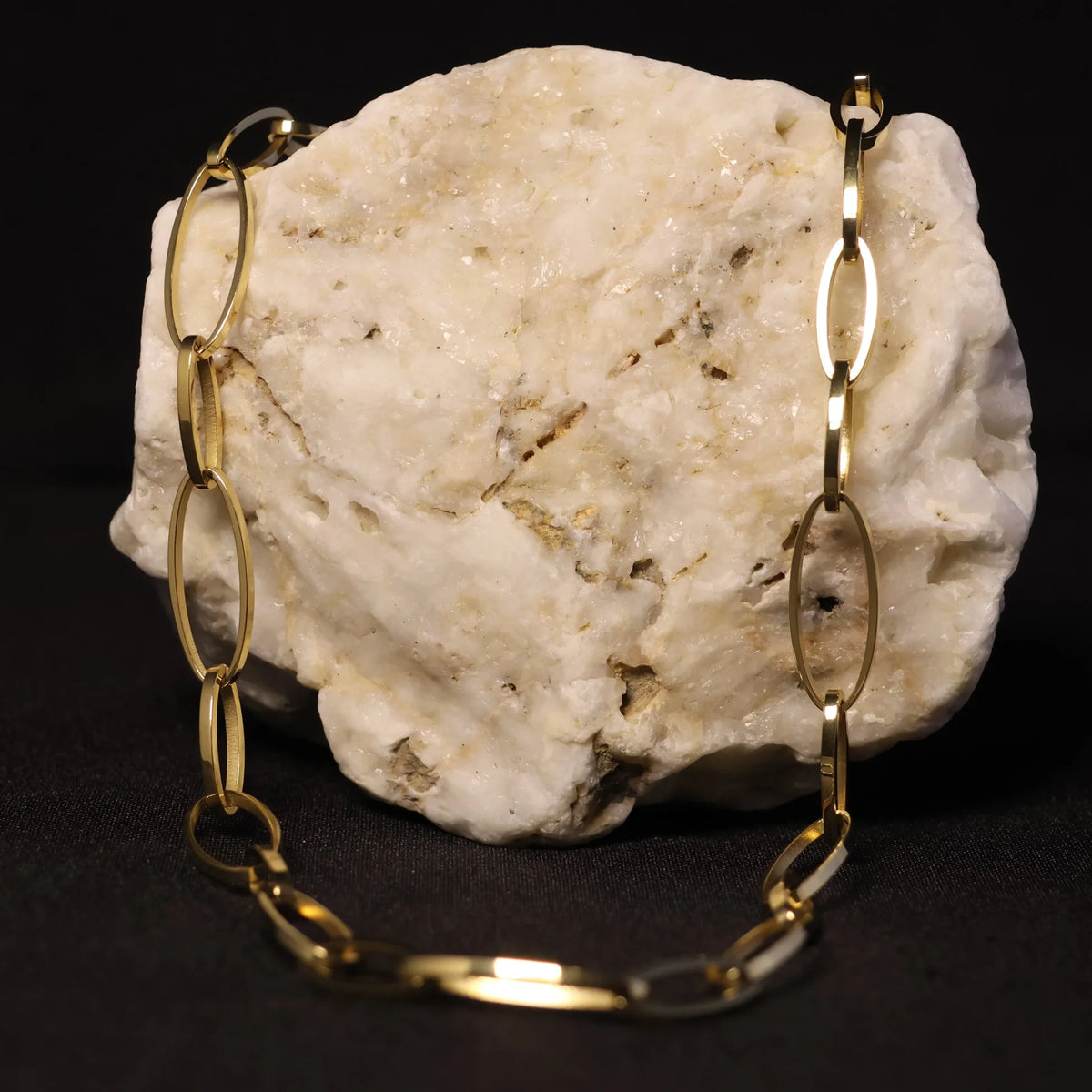 Stainless Steel Necklace fine oval links RY298