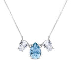 Spark silver necklace Swarovski crystal NP43203AQC