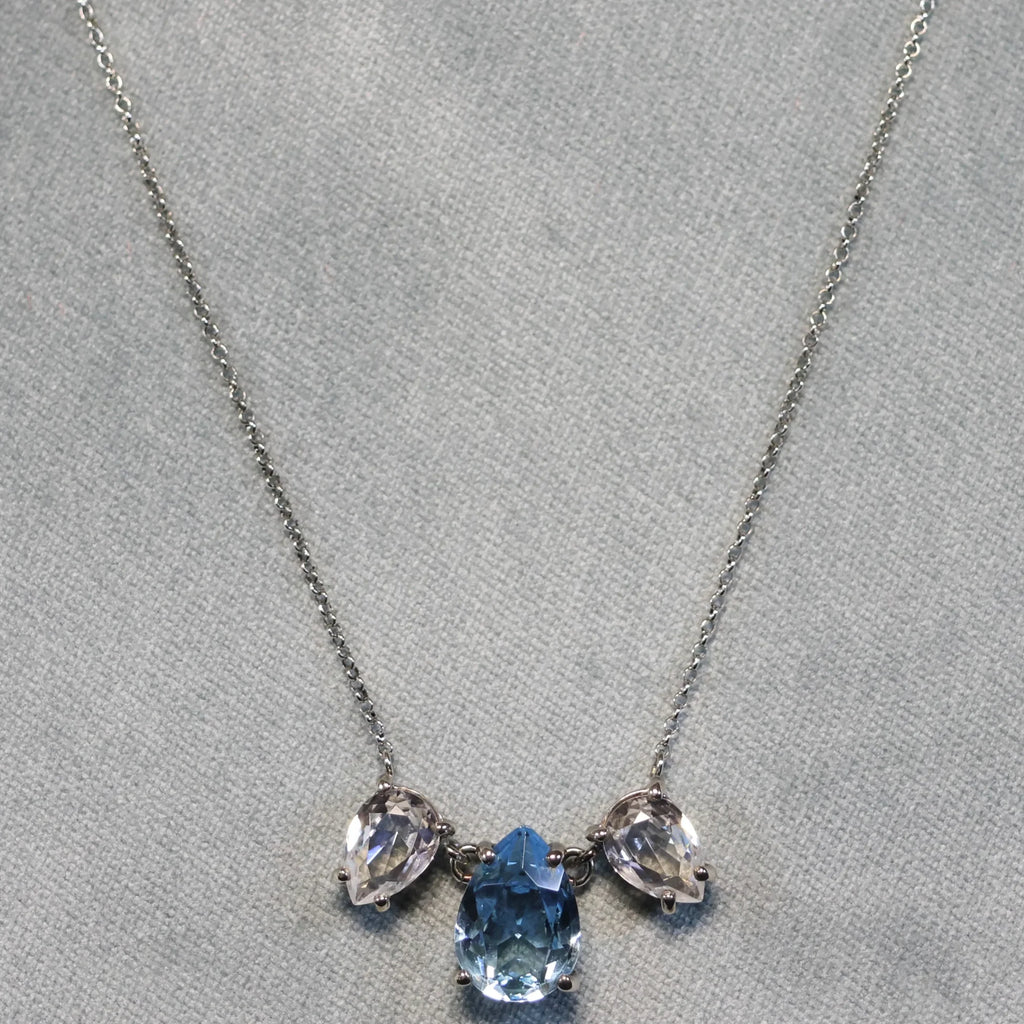 Spark silver necklace Swarovski crystal NP43203AQC