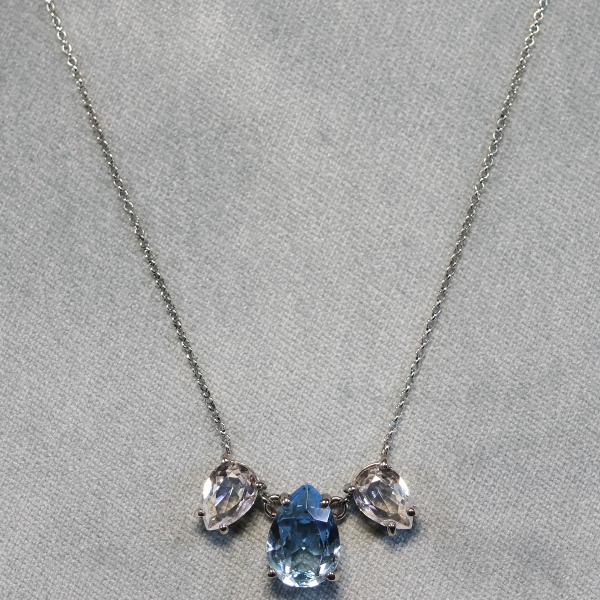Spark silver necklace Swarovski crystal NP43203AQC