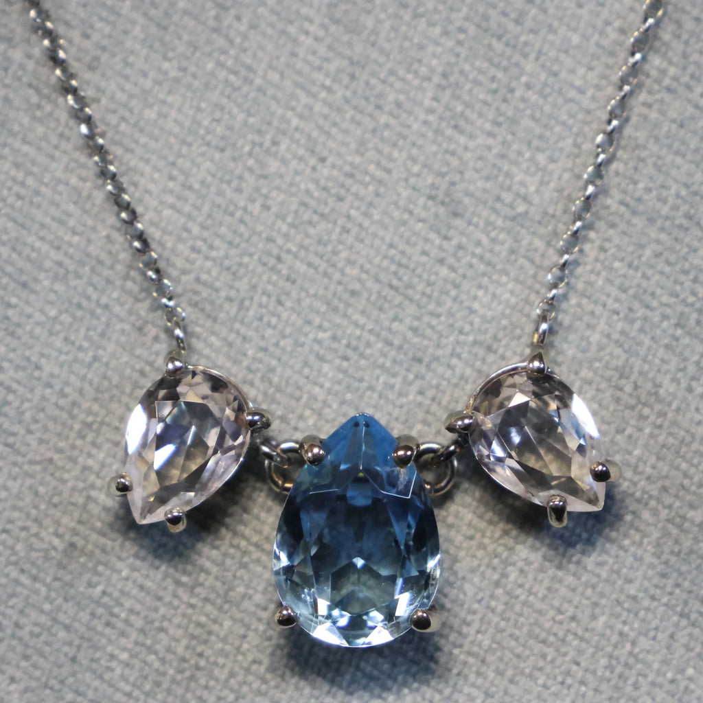 Spark silver necklace Swarovski crystal NP43203AQC