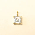 18kt yellow gold square pendant with topaz 066852/T