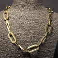 Stainless Steel Necklace large and small elongated links RY291