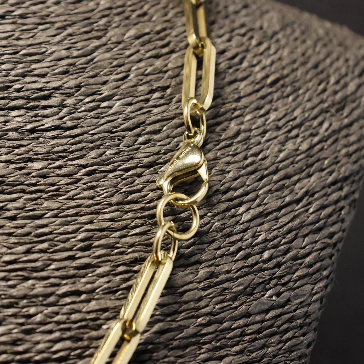 Stainless Steel Necklace large and small elongated links RY291