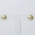 Pearl earrings silver white studs 7mm
