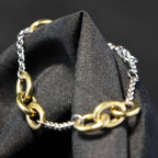 Stainless Steel Bracelet bicolor links RY181