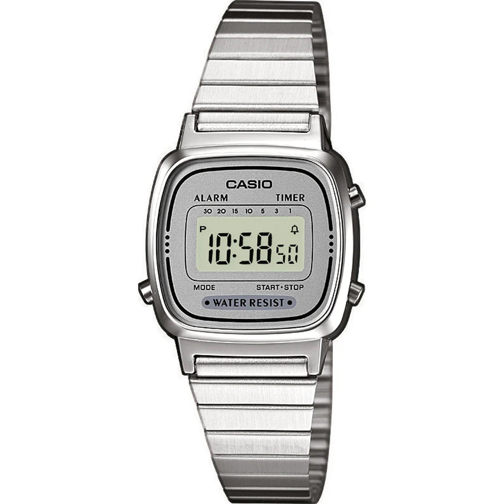 Casio watch ladies LA670WEA-7EF vintage quartz silver