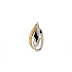 18 carat yellow and white gold drop pendant brilliant 068227/A