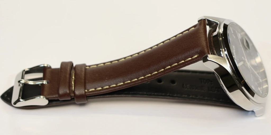 Lorus watch men RH963KX8 blue dial leather strap